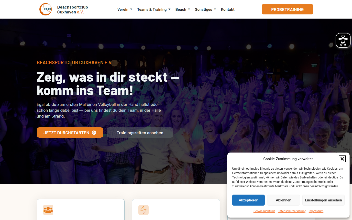 Startseite von cux-beach.de