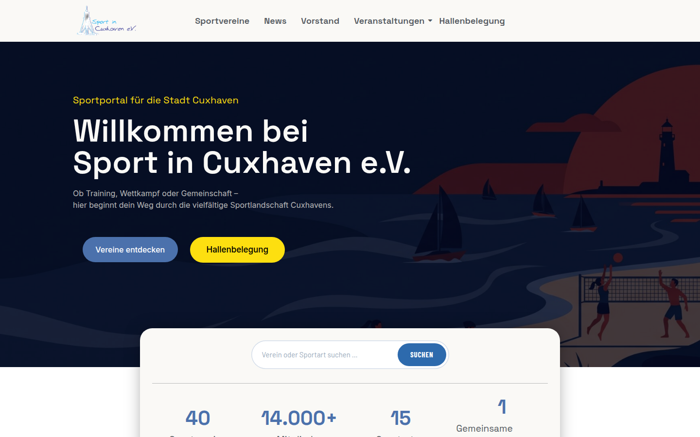 Startseite von sport-in-cuxhaven.de